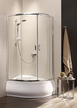 Radaway Полукруглые двухдверные асcиметричные душ. кабины Premium Plus E арт.30483-01-08N коричневое - фото 10915