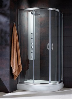 Radaway Полукруглые двухдверные асcиметричные душ. кабины Premium Plus E арт.30493-01-06N фабрик - фото 10929