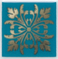 HGD/D252/5246 Вставка Клемансо бирюзовый 4,9х4,9х6,9 - фото 28808
