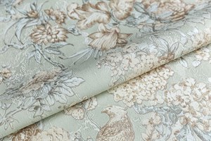 KM6504 Обои виниловые Азулежу мотив, зеленый  (1, Т A) - фото 41147