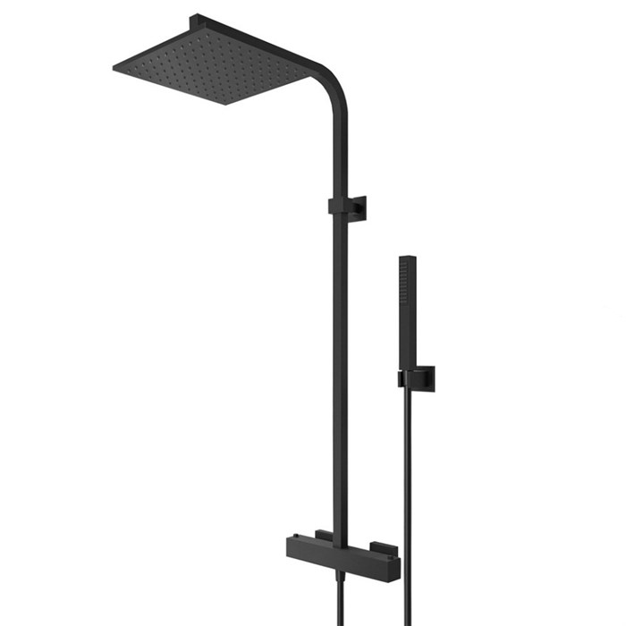 84PJ689TH Dax-R Душевая система с термостатом, рассеиватель 250 мм. латунь, матовое золото PVD - фото 52005