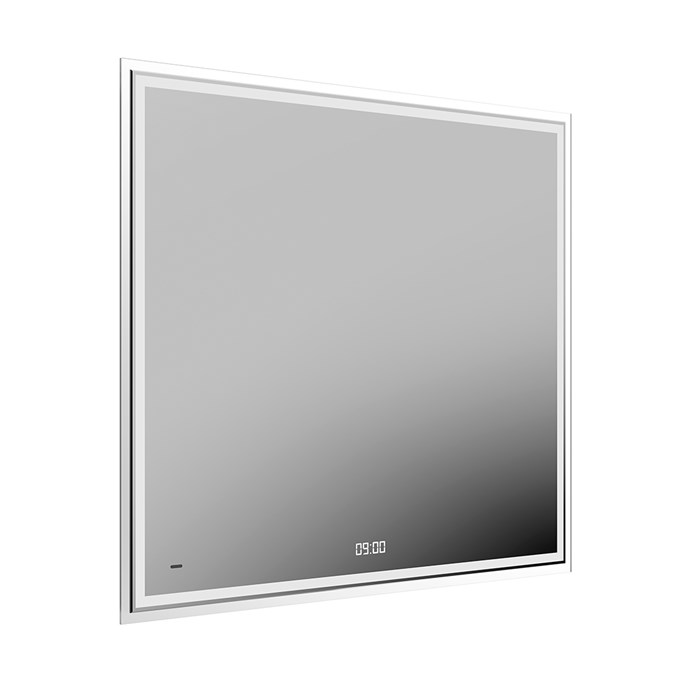 TE.mi.90 Зеркало TECNO c LED 90 с подсветкой, с функцией антизапотевание, белый глянцевый - фото 60427