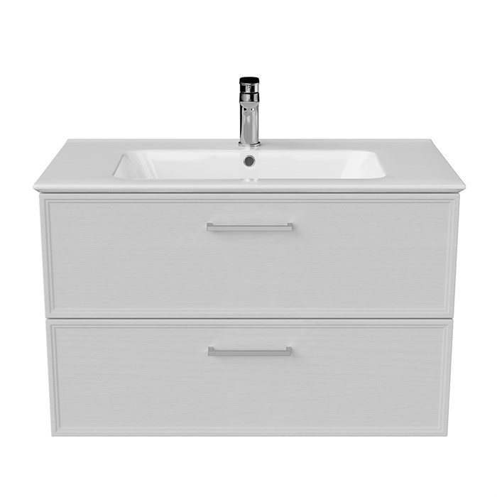 PIA.CL.85\WHT.M Тумба PIANO Classic подвесная 85 см, 2 ящика, ясень белый матовый - фото 60576