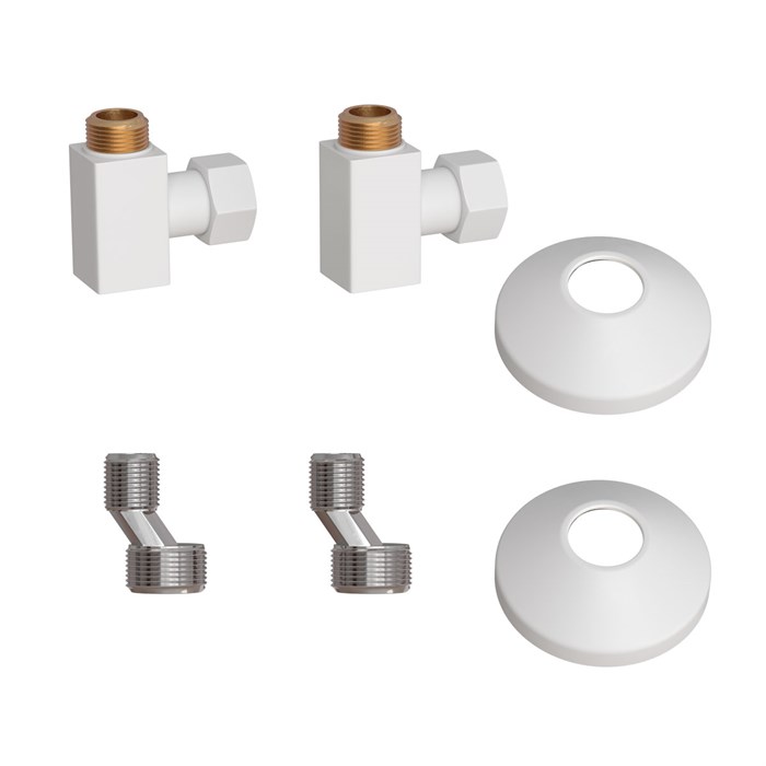 Комплект подключения PN00012W 3/4"х1/2" г/ш (квадрат), белый - фото 78866