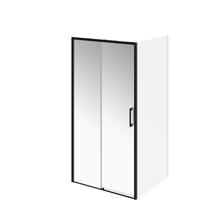 LN.100.SD.BLK.M Душевая дверь LINDO, раздвижная с функцией soft close, 100х195, матовый черный - фото 84495