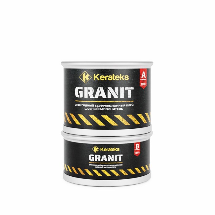 Клей эпоксидный безфракционный Kerateks GRANIT (А+В), 0,45кг - фото 85496