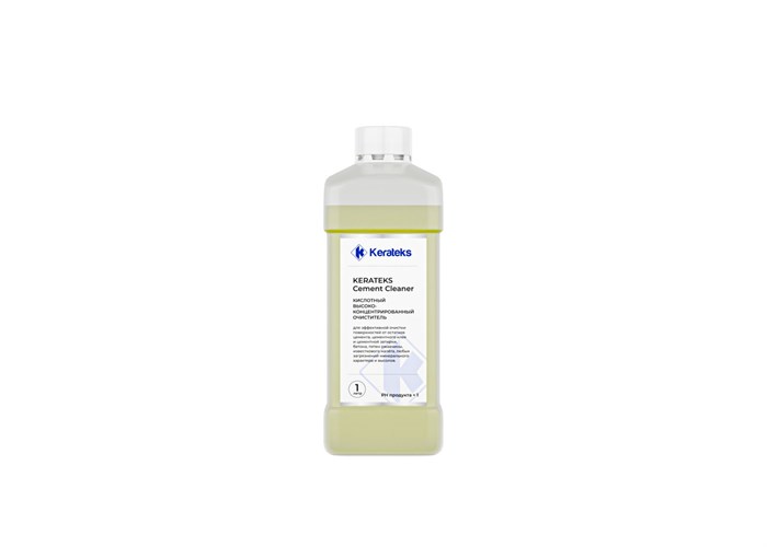 Средство для удаления остатков цементной затирки KERATEKS Cement Cleaner, 1л - фото 85499