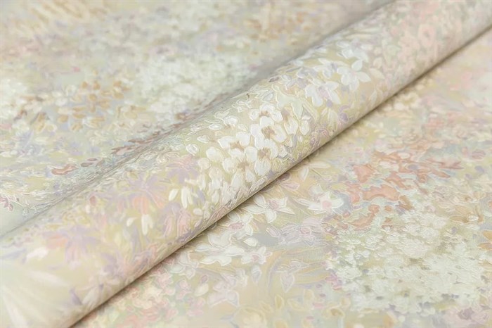 KM7508 Обои виниловые Апрель мотив-2, цветной светлый 1,06х10 (1, Т F) прямая стыковка - фото 85649