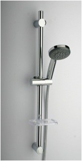 50CR124/CBL Душевая стойка с лейкой, шлангом, мыльницей. регулируемый крепеж 500-670 мм,D25, 5 видов струй - фото 9233