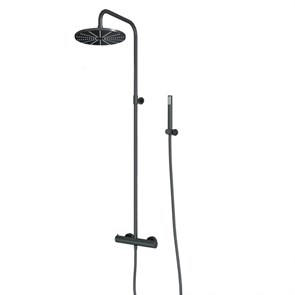 {{photo.Alt || photo.Description || '78PZ689TH Cox Душевая система с термостатом, рассеиватель 250 мм. латунь, черный матовый PVD'}}