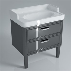 {{photo.Alt || photo.Description || 'PO.80.2\BLK  Тумба POMPEI под умывальник напольная 80 см, 2 ящика черный'}}