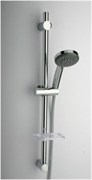 50CR124/CBL Душевая стойка с лейкой, шлангом, мыльницей. регулируемый крепеж 500-670 мм,D25, 5 видов струй