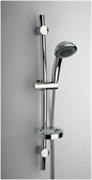 50CR124/GBL Душевая стойка с лейкой, шлангом, мыльницей. крепеж 560 мм, D 25, 5 видов струй