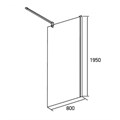 PAINI-WalkIN80F Душевая перегородка 80x195 Paini, рисунок рамка - фото 50039