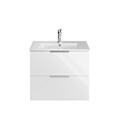 PI.F.65\WHT Тумба PIANO Forte подвесная 65 см, 2 ящика, белый глянцевый - фото 60193