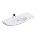 RV.wb.100Lh Раковина RIVA мебельная левая с крепежом 100, белая глянцевая - фото 61811