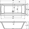 BA72 Ванна JULIA 180 x 80 / 320 l. - фото 67826