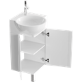 Porto тумба угловая под умывальник, цвет белый/белый, POR0104WW, ТМ «AQWELLA» - фото 75399