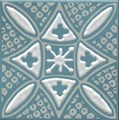KMD3STA020GN Декор Бахия 2 бирюзовый глянцевый 9,8x9,8x0,7 - фото 80957