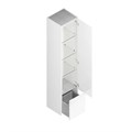 MOD.165/WHT Пенал MODULA подвесной 165 с дверцей и ящиком, белый глянцевый - фото 84024