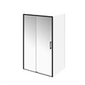 LN.120.SD.BLK.M Душевая дверь LINDO, раздвижная с функцией soft close, 120х195, матовый черный - фото 84502