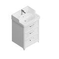 PO.M.60.3/WHT Тумба POMPEI напольная с 3 ящиками 60, белая глянцевая - фото 84531