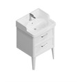 PO.M.60.2/WHT Тумба POMPEI напольная с 2 ящиками 60, белая глянцевая - фото 84537