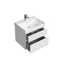 CUB.60.2/WHT.M Тумба CUBO подвесная с ящиками 60, белая матовая - фото 84717