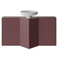 KMCACb50MMp0 Тумба-модуль CARAVAN под раковину со столешницей без боковин, подвесная 50, марокканский гранатовый - фото 85184