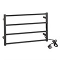 704151080 Электрический полотенцесушитель мини 560x370x90 мм, 63W, нержавеющая сталь, черный - фото 85282