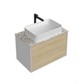 KMPMCb80MVc2 Тумба PLAZA Modern подвесная 80, push, 2 ящика, дуб виченца - фото 85517