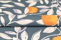 KM8503 Обои виниловые Шафран мотив,синий,  апельсины 1,06х10 (1, Т B) прямая стыковка - фото 86622